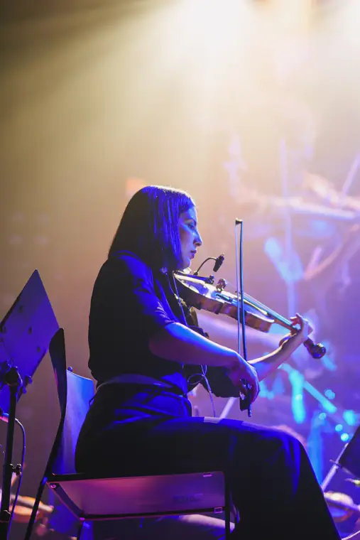 Violinista de la orquesta